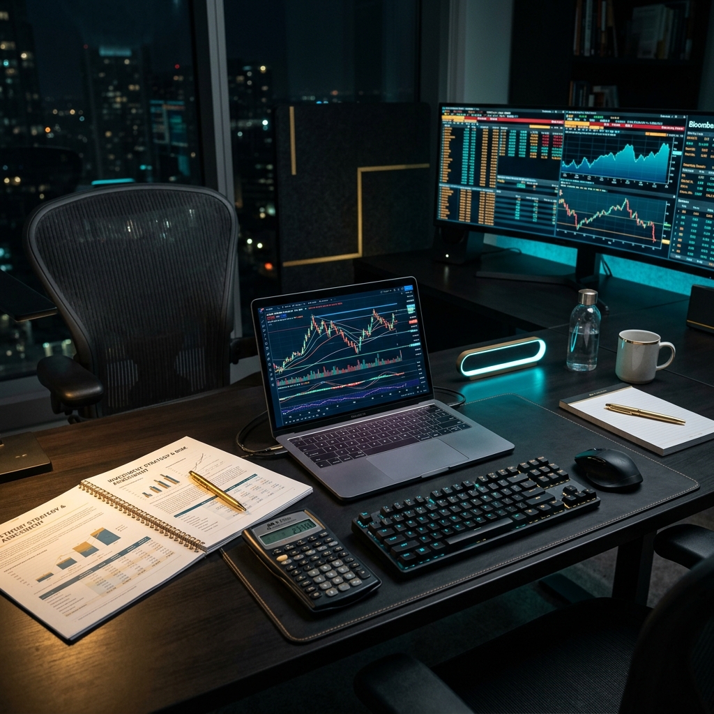 Detailed financial chart representing investment growth and interest reduction over time